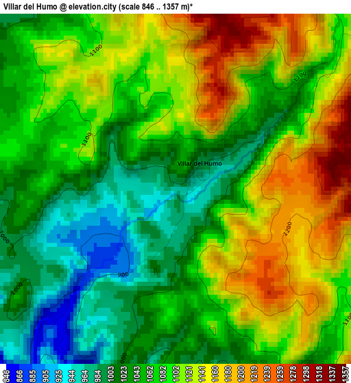 Villar del Humo elevation map