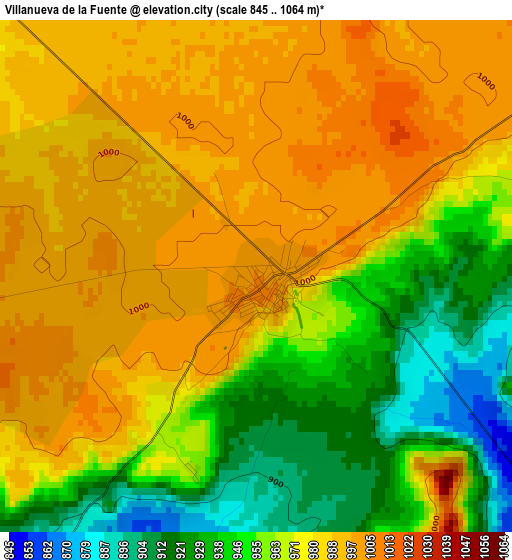 Villanueva de la Fuente elevation map