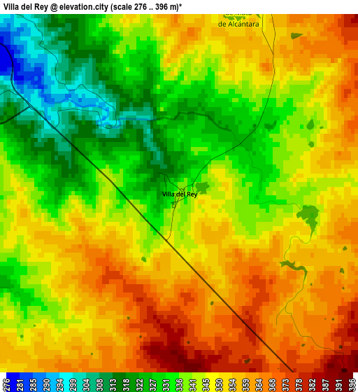 Villa del Rey elevation map