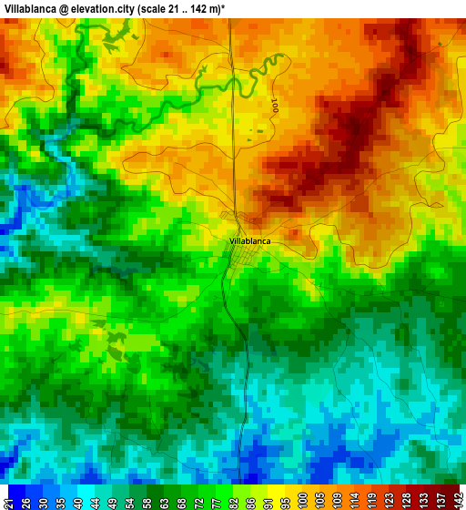 Villablanca elevation map