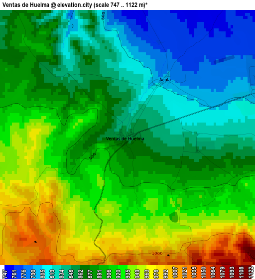 Ventas de Huelma elevation map