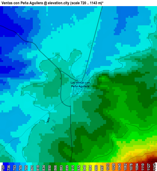 Ventas con Peña Aguilera elevation map