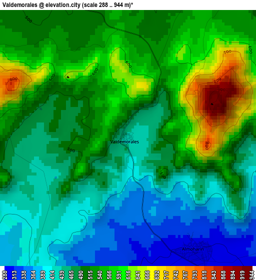 Valdemorales elevation map