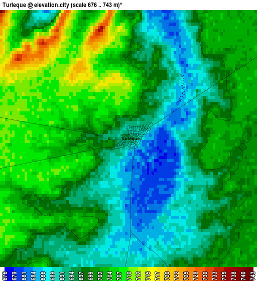 Turleque elevation map