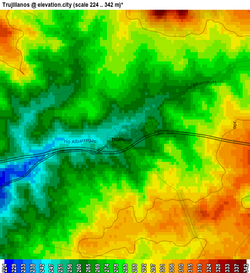 Trujillanos elevation map