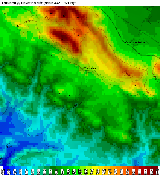 Trasierra elevation map