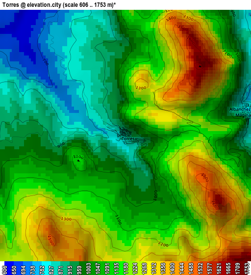 Torres elevation map