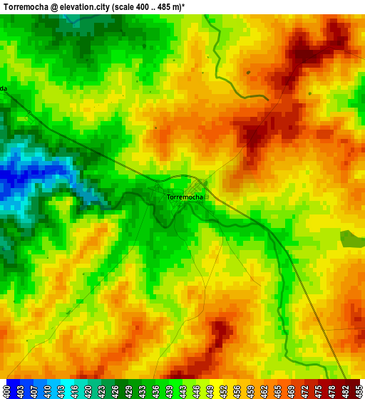 Torremocha elevation map