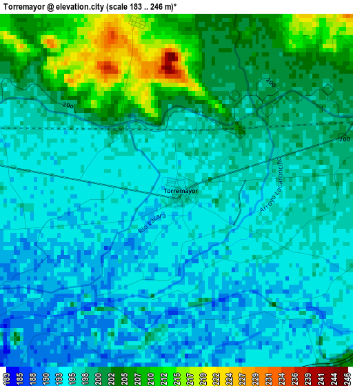 Torremayor elevation map