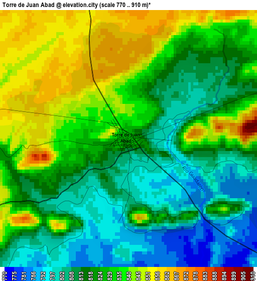 Torre de Juan Abad elevation map