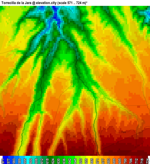 Torrecilla de la Jara elevation map