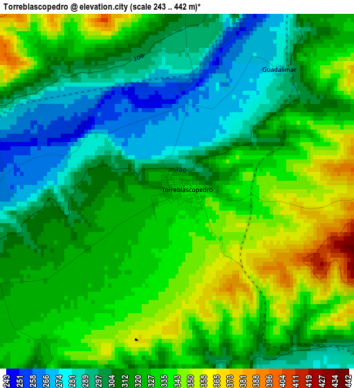 Torreblascopedro elevation map