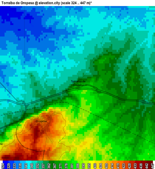 Torralba de Oropesa elevation map