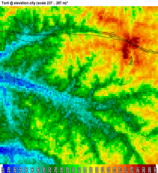 Toril elevation map