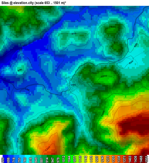 Siles elevation map