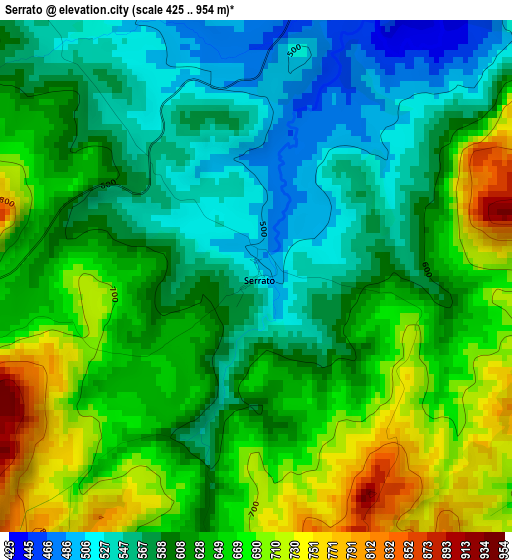 Serrato elevation map