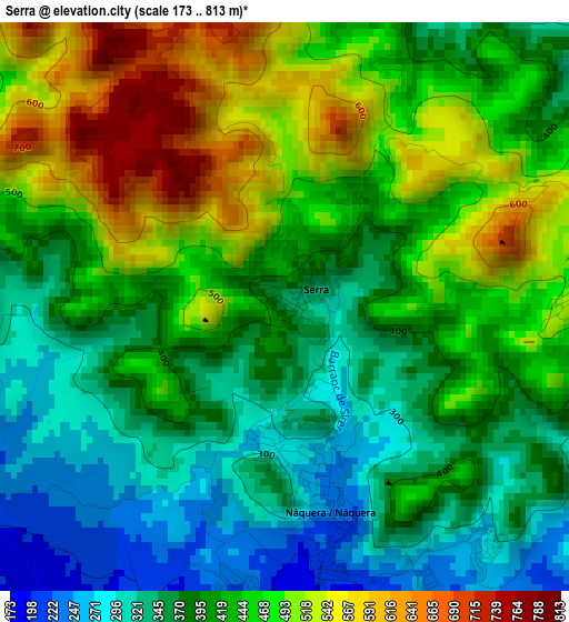 Serra elevation map