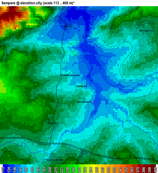 Sempere elevation map