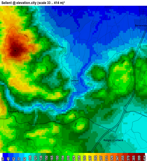 Sellent elevation map