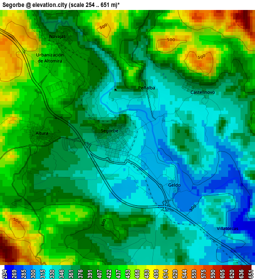 Segorbe elevation map