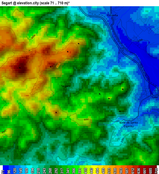 Segart elevation map