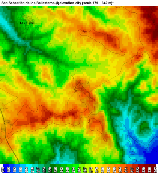 San Sebastián de los Ballesteros elevation map