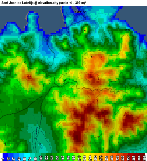 Sant Joan de Labritja elevation map