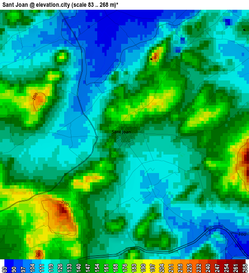 Sant Joan elevation map