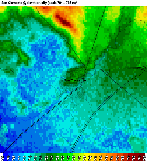 San Clemente elevation map