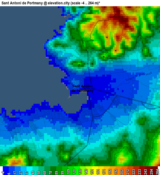 Sant Antoni de Portmany elevation map