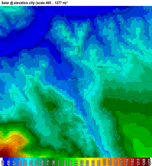 Salar elevation map