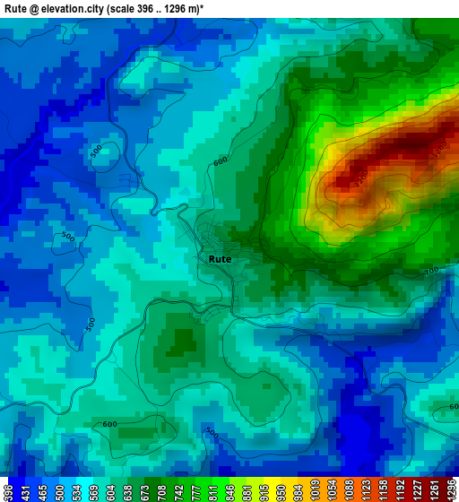 Rute elevation map