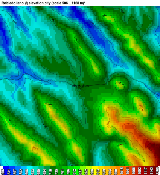 Robledollano elevation map