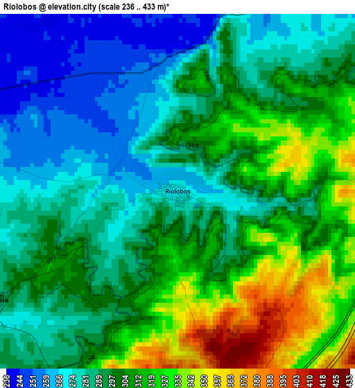 Ríolobos elevation map