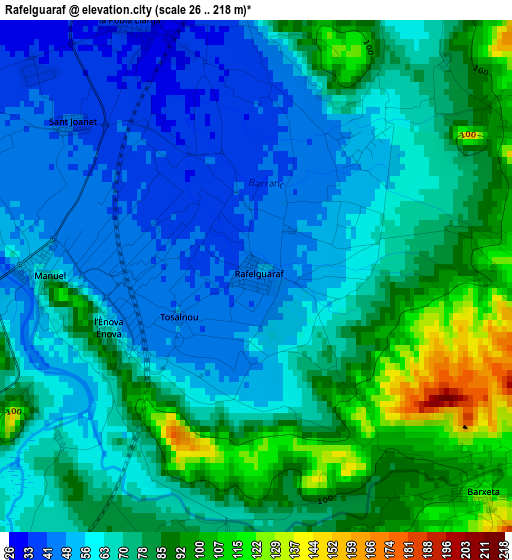 Rafelguaraf elevation map