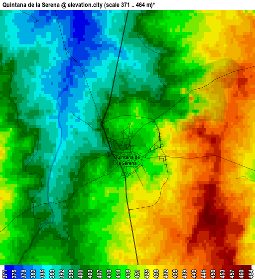 Quintana de la Serena elevation map