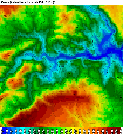 Quesa elevation map