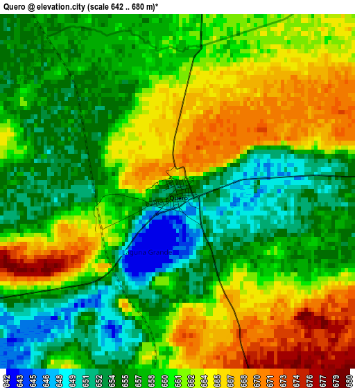 Quero elevation map