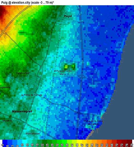 Puig elevation map