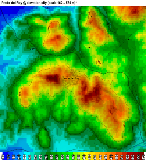 Prado del Rey elevation map