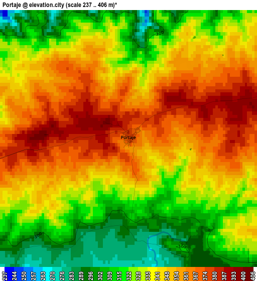 Portaje elevation map