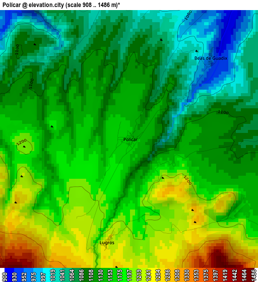 Polícar elevation map