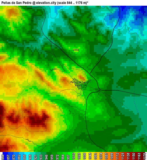 Peñas de San Pedro elevation map