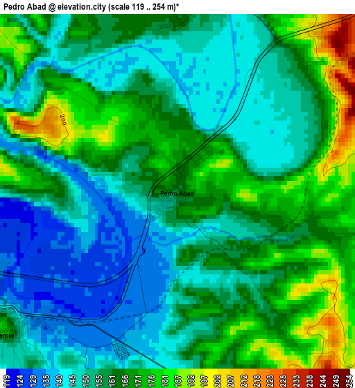 Pedro Abad elevation map