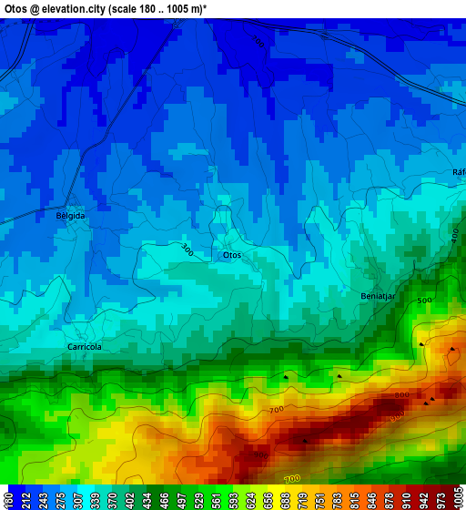 Otos elevation map