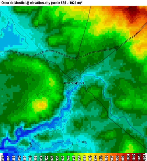 Ossa de Montiel elevation map