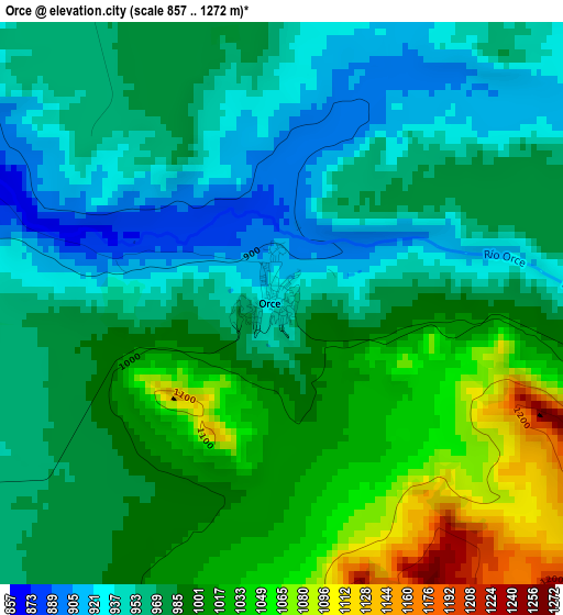 Orce elevation map