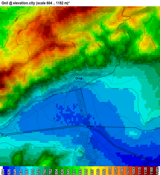 Onil elevation map