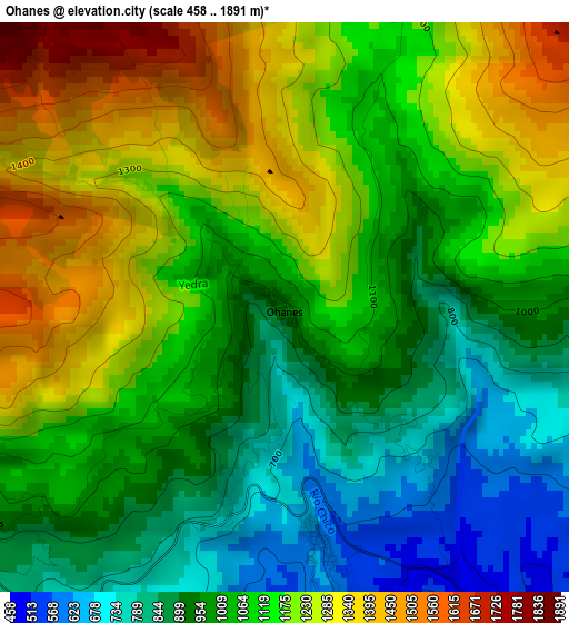 Ohanes elevation map