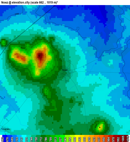 Noez elevation map